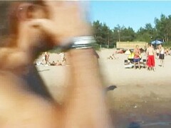Slim teen with perky boobs naked at a nudist beach Thumb