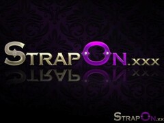 StrapOn Quality lesbian strapon sex on the sofa Thumb