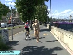 Sweet blonde teen Karol nude in public Thumb