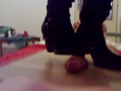Amateur POV - Very cruel heels boots crushing stomping cock and balls Thumb