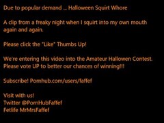 MILF Squirts In Her Own Mouth Again and Again! Halloween Special Thumb