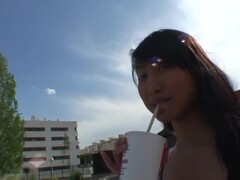 Chinese amateur girl does a public blowjob Thumb