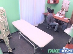 Fake Hospital Fit guy cums over hot blonde nurses tits after fucking her Thumb