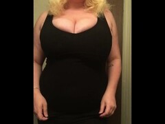 BBW Strips and Plays with Her Huge Tits Thumb