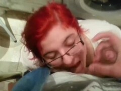 Cute redhead girl gets facial Thumb