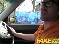 Fake Driving School horny examiner falls for big young natural tits Thumb