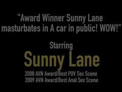 Award Winner Sunny Lane masturbates in A car in public! WOW! Thumb