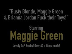 Busty Blonde, Maggie Green & Brianna Jordan Fuck their Toys! Thumb