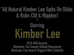 All Natural Kimber Lee Spits On Dildo & Rubs Clit & Nipples! Thumb