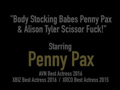 Body Stocking Babes Penny Pax & Alison Tyler Scissor Fuck! Thumb