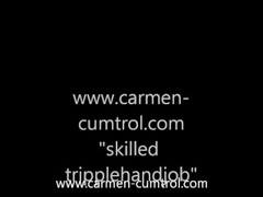 Carmen-Cumtrol.com: perfect tripple milked handjob Thumb