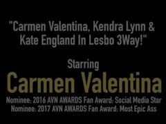 Carmen Valentina Kendra Lynn & Kate England In Lesbo 3Way! Thumb