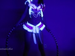 DestinationKat Dances and Hula Hoops Under A Black Light Thumb