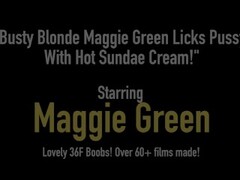 Busty Blonde Maggie Green Licks Pussy With Hot Sundae Cream! Thumb