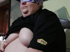 Fat Denny's Waitress Masturbates Before Work Thumb