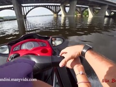 Public anal ride on the jet ski in the city centre. Mia Bandini Thumb