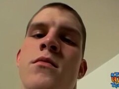Straight young man jerks off and cums all alone Thumb