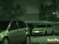 Caught Pissing On Night Vision CCTV Thumb