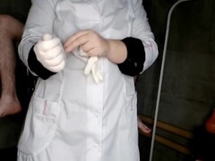 Nurse gives a 1750 ml enema and jerks the patient Thumb