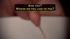 And you? Where do you like to pee? Thumb