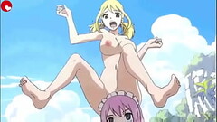 Fairy Tail (Anime) ENF CMNF MMD: Beach episode but all the girls are completely naked (Nude Filter)  Thumb