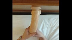 Sissy Sucks and a Fucks a Monster Dildo Thumb