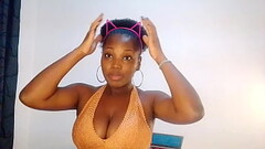 Sexy Black Teen Got Home From her Job Then Did a Video chat With Her Boyfriend Who is Horny But then Thumb