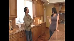 Big-Titted Brunette Visiting Her Neighbor Gets Fucked On The Kitchen Counter Thumb